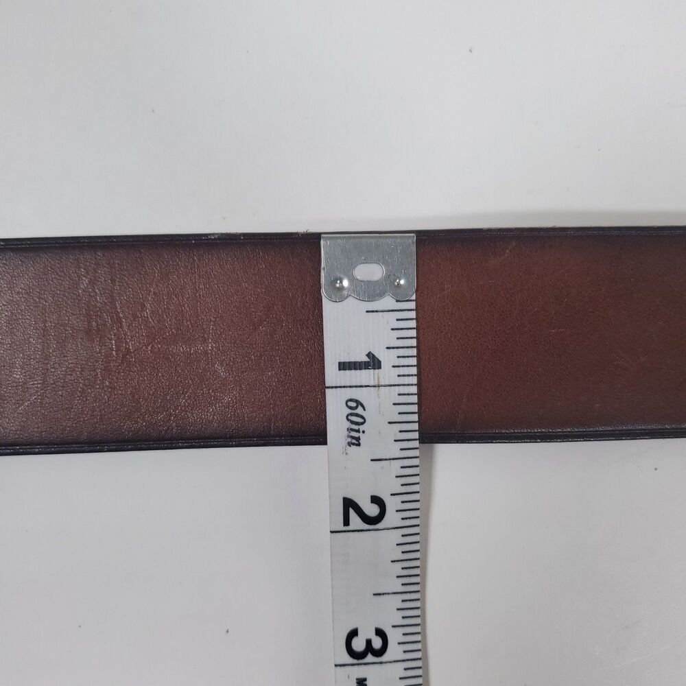 VTG Lauren Ralph Lauren Women’s Brown Leather Belt Large Western Floral Engraved - Picture 8 of 11